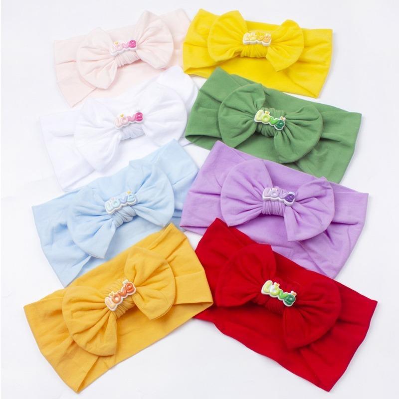 New Baby Hair Accessories, Soft Nylon Bow Headscarf, Girl Cute Princess Headband