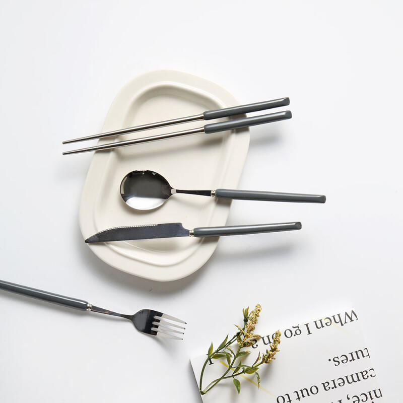 Banerjee Cutlery Dinner Set for 1 (4 pieces) pink