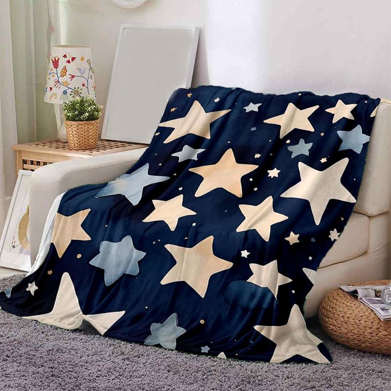 1pc Starry Night Sky Design Blanket Soft Throw for Home Decor, Gift Idea, Living Room .B049