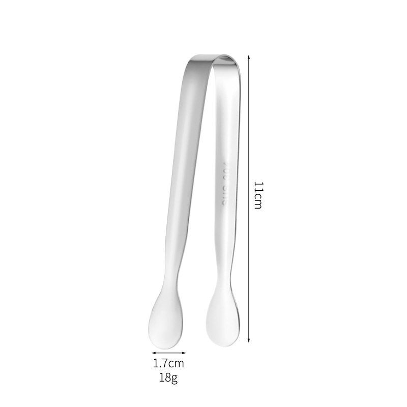 Ice Clip 304 Stainless Steel Clip Coffee Sugar Cube Clip Thickened Small Clip Ice Bucket Ice Tongs Rose Flower Clip 304 Stainless Steel - Natural Finish
