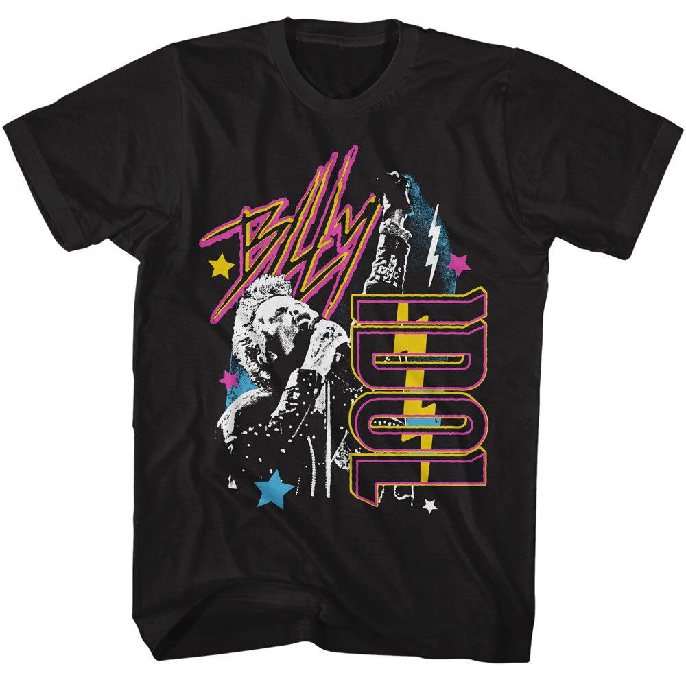 Billy Idol Men039;s T-SHIRT IDOL FIST Tour Rock Music New Black Cotton SM5XL Unisex T-Shirt S