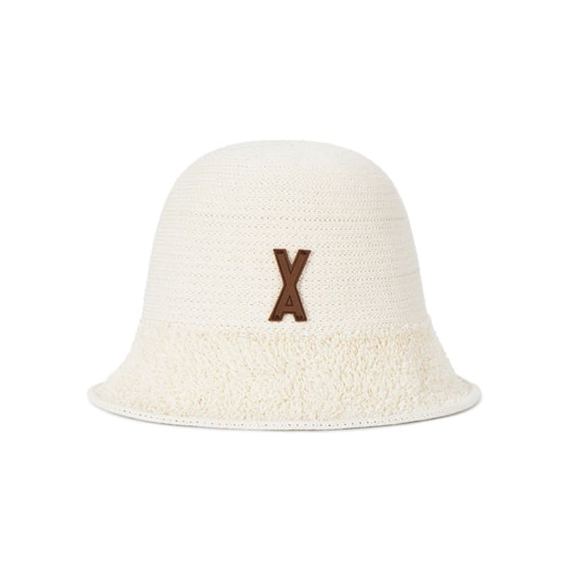 VARZAR VA Patch Towel Bucket Hat Ivory