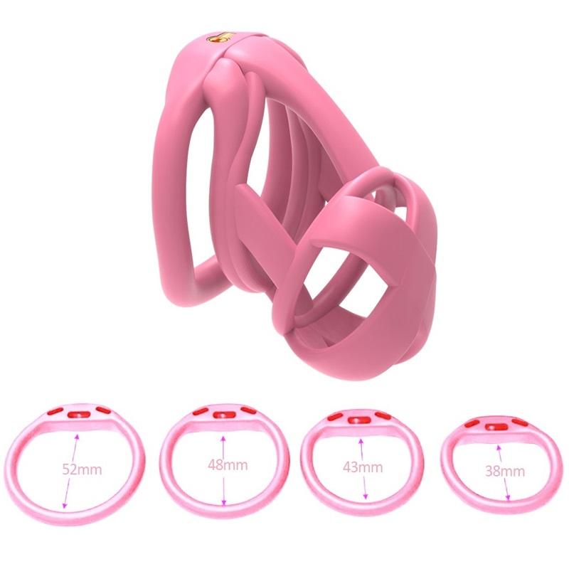 Male Penis Chastity Cage Set Mini Small Long Bird Chastity Cage With 4 Cock Rings Penis Lock Bondage Slave Man Sex Toy