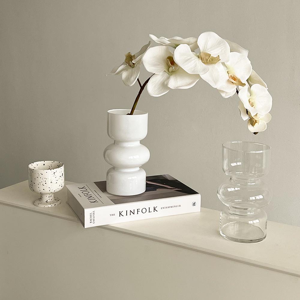 Light Luxury Phalaenopsis Artificial Floral Arrangement for Dining Table Decoration