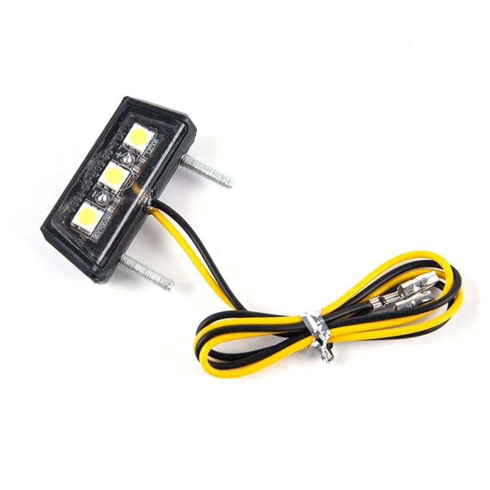 Waterproof 12V LED Rear Tail Light Motorcycle License Plate Lamp Durable Outdoor Tag Light Bright Night Visibility Auto Part