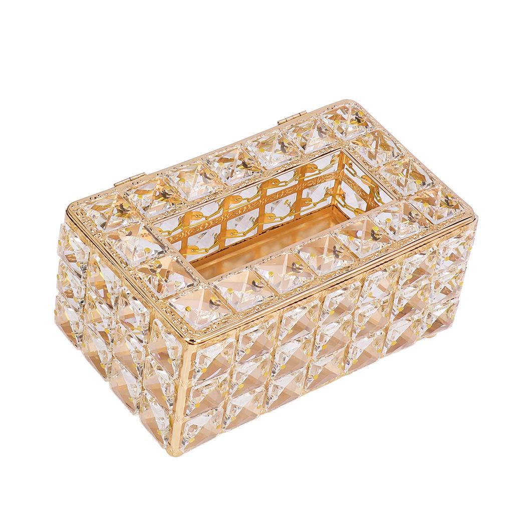 Tissue Box Holder Multifunctional Fashionable Design Exquisite Sturdy Durable Tissue HolderGold