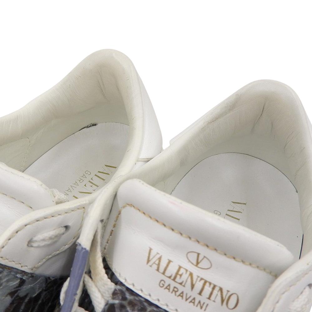 Valentino Garavani Garavani Women's Leather Open Sneakers, White, 9.3 inches, N781W1 shoes 36 1/2 whiteUsed