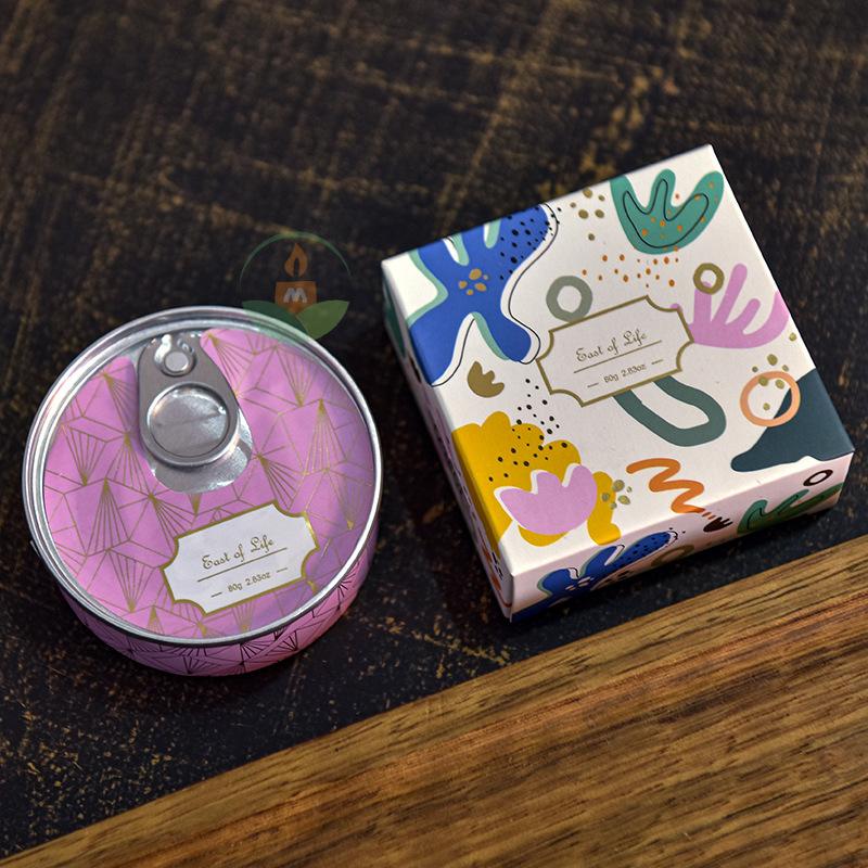 Handmade Soy Wax Tin Can Scented Candle, Creative Tinplate Scented Souvenir Can Candle