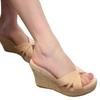 Thick-soled Slope Heel Cool Slippers for Women To Wear 2025 Summer New High-heeled Hemp Rope Fashion Heightening Muffin Shoes Cool Slippers for Women