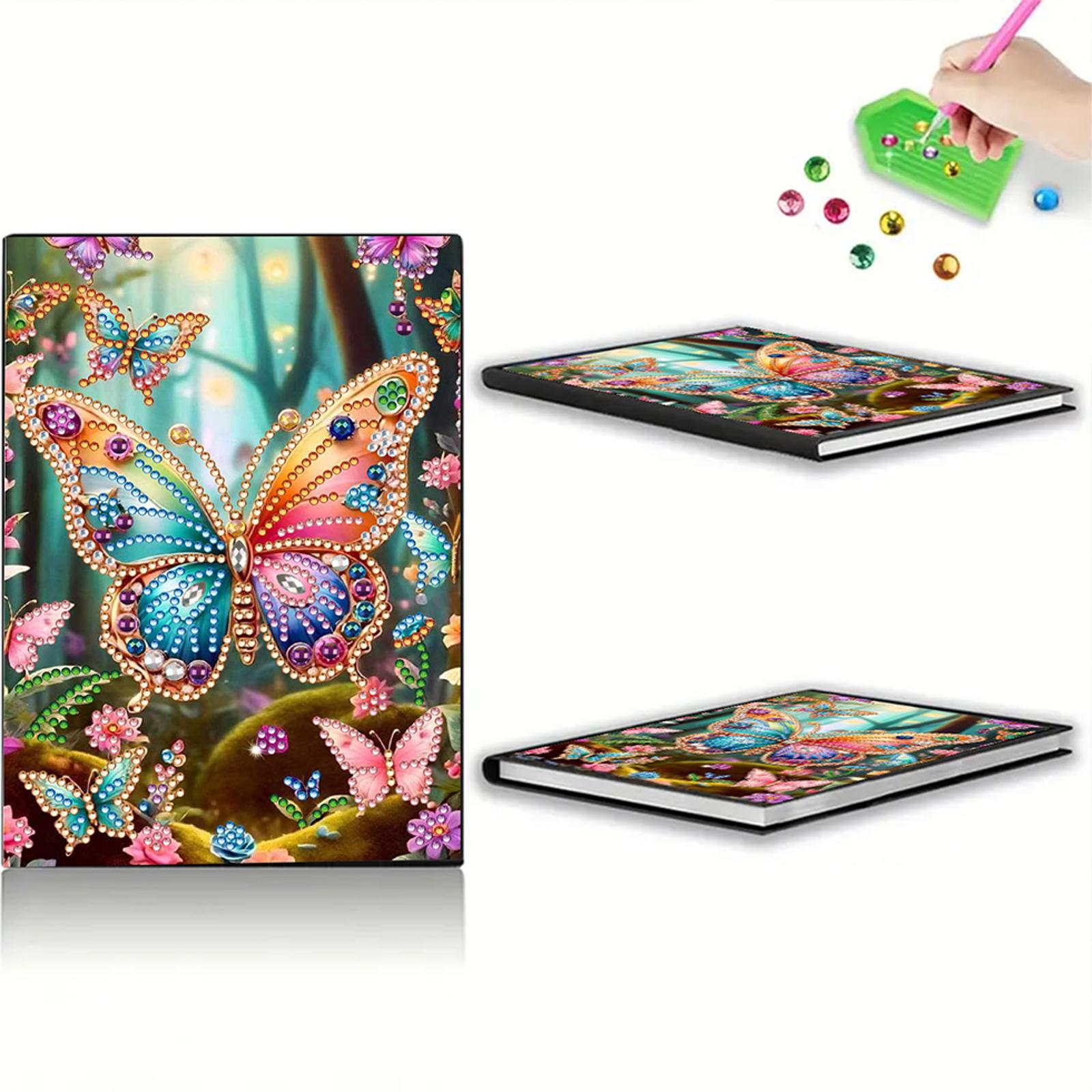 

50-Page A5 Diamond Painting Diary Book Rhinestone Art Painting Notebook Kit Diamond Painting Notebook Set Holiday Birthday Gift