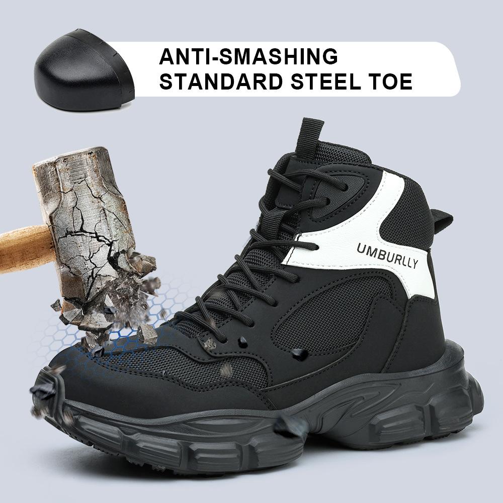 Women'S Work Safety Boots Steel Toe Shoes Anti-Smash Anti Puncture Work Sneakers Protection Shoes Work Boots Security Shoes