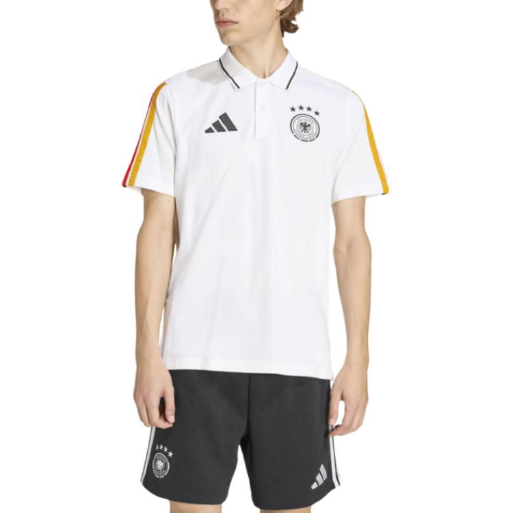 Adidas Logo Striped Polo Shirt Men tops JZ9351 S