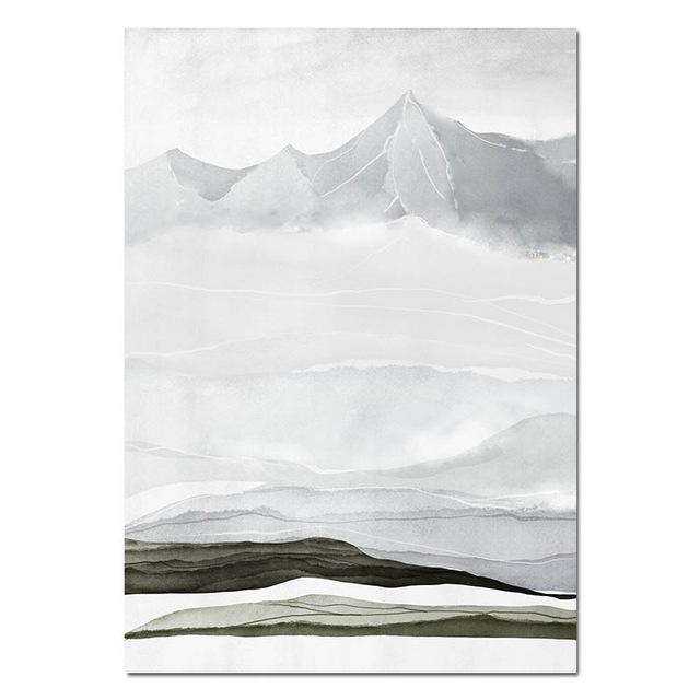 

Абстрактная акварель горное озеро плакат пейзаж холст живопись искусство декоративная стена скандинавское украшение картина для домашнего декора 21*30cm