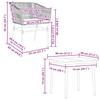 5 Piece Outdoor Dining Set with Cushions Grey Poly Rattan Glass Table