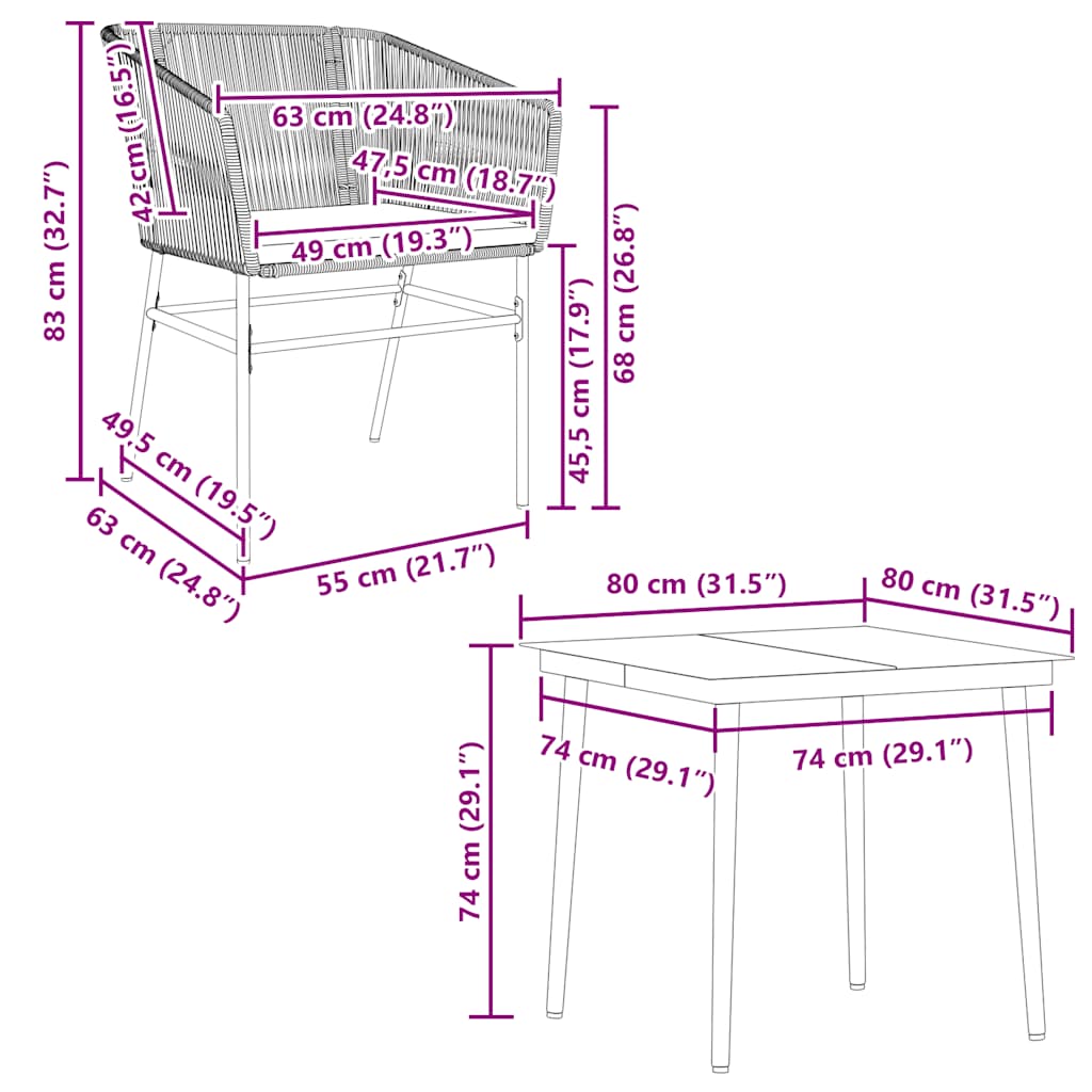 5 Piece Outdoor Dining Set with Cushions Grey Poly Rattan Glass Table