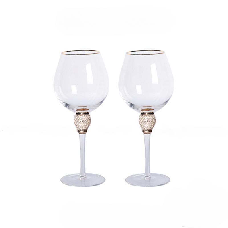 2pcs Light Wind · No Light Luxury Phnom Penh Crystal Glass Wine Glass Cocktail Champagne Glass Decanter Set