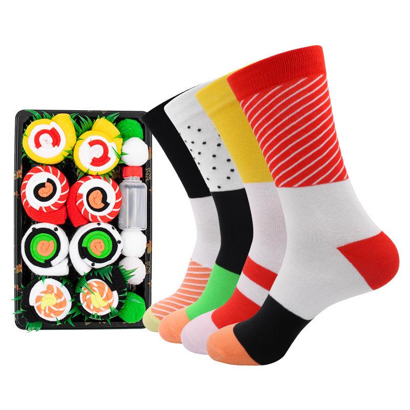 Pizza Box Novelty Cotton Socks – Unisex, Anti-Odor, Sweat-Absorbing, Breathable.