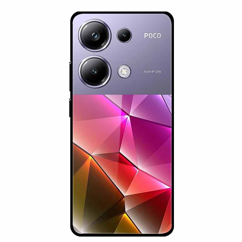 Painting Cover For Poco M6 Pro GlassTempered Glass Case Hard Back Shield for Xiaomi Poco M 6 Pro 6.67" Colourful Phone Fundas