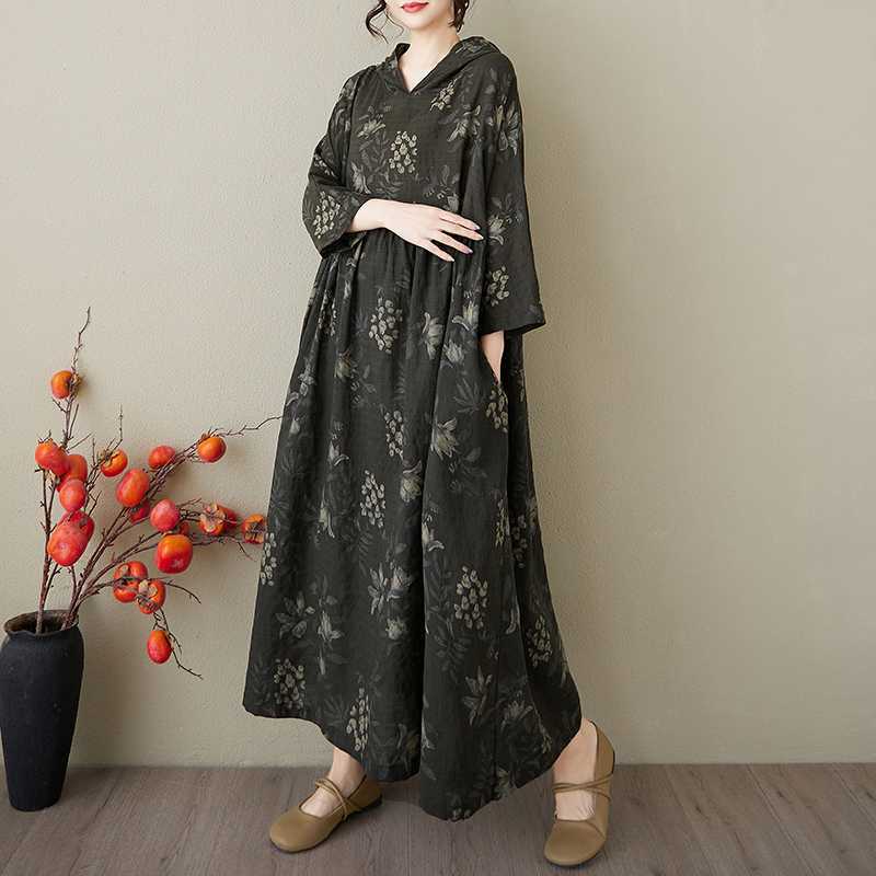 

Летнее платье с капюшоном размера плюс One Size