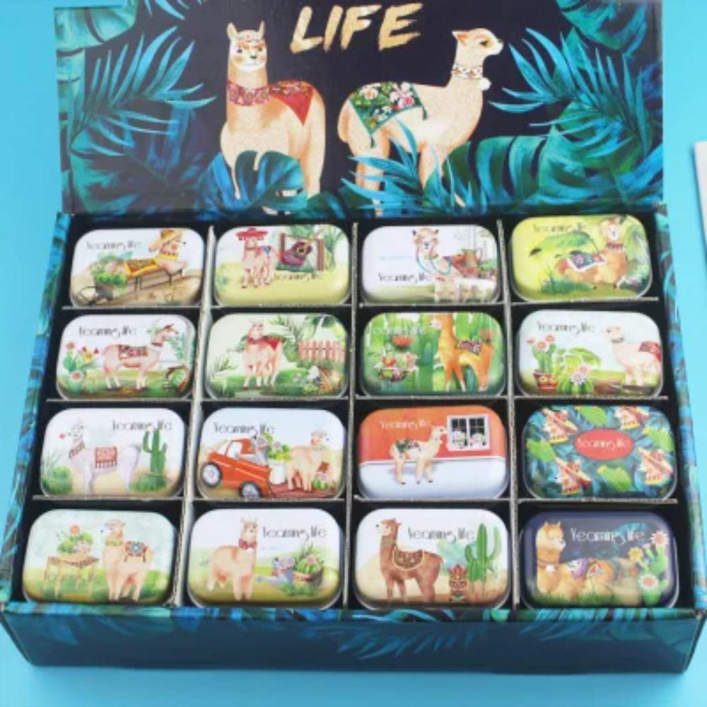 32Pcs(1Box) Cute Mini Tin Metal Box Sealed Pill Box Jewelry Candy Box Small Storage Cans Coin Earrings Headphones Gift Boxes