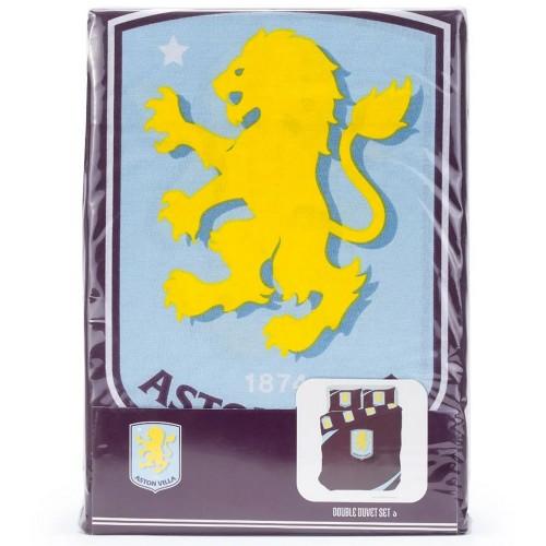 Aston Villa FC Reversible Crest Duvet Cover Set
