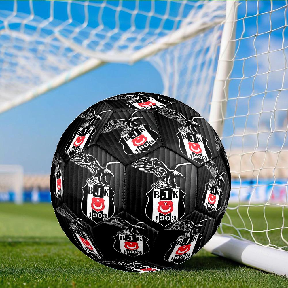 Be?ikta? Istanbul Crest Emblem Size 5 Soccer Ball, Suitable for Training and Matches, High-Elasticity, Wear-Resistant Material Gift for Fan