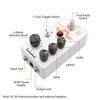 MOSKYAUDIO Mini Guitar Phaser Pedal with Rate, Depth, and Level Controls, True Bypass Tone Toggle Switch, Metal Shell, DC 9V, 6.35mm Input/Output Inte