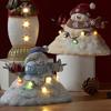 Cartoon Snowman Statue Nightlight Cute Snowman Figurine Christmas Decorations Sculpture  Party
