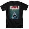 26 Jaws Lined Poster T Shirt Licensed Shark Movie Retro Tee Classic New Black Unisex T-Shirt