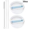 30oz/40oz Tumbler Lid Replacement Fit for Stanley Cup, 2 Pack Replacement Tumbler Lids , with 2 Straws and 1 Cleaning Brush