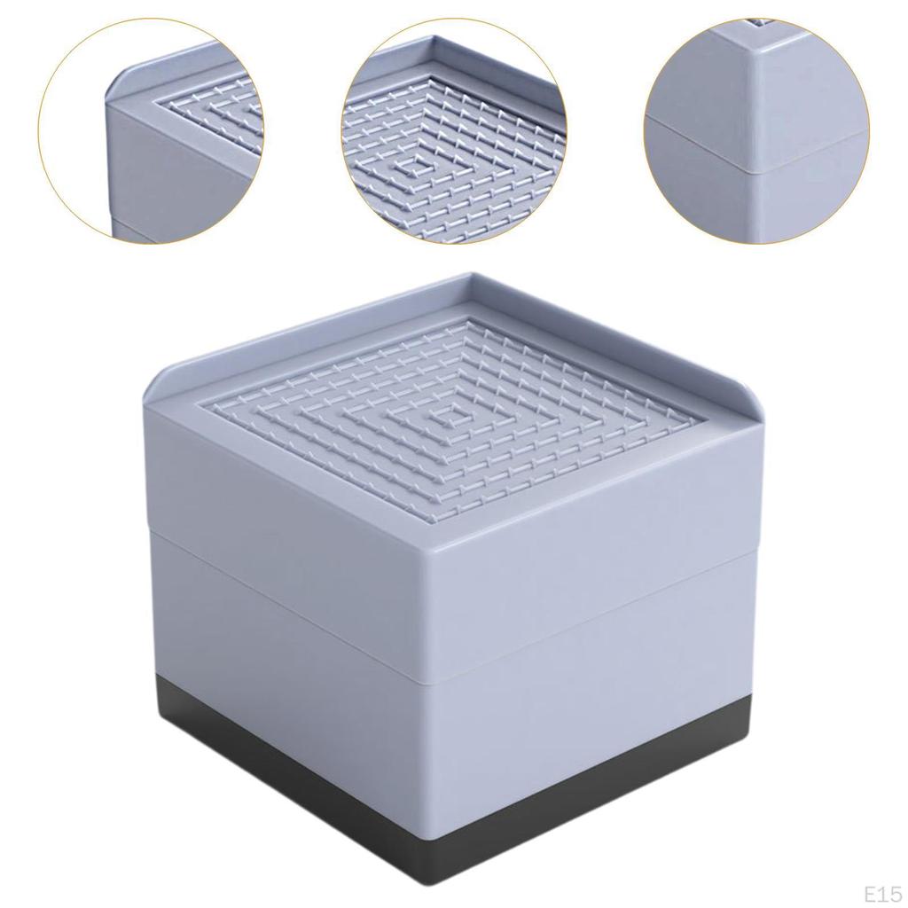 4 Pieces Bed Risers Furniture Leg Extenders Lifters Portable Simple Sturdy Nonslip Raising Blocks