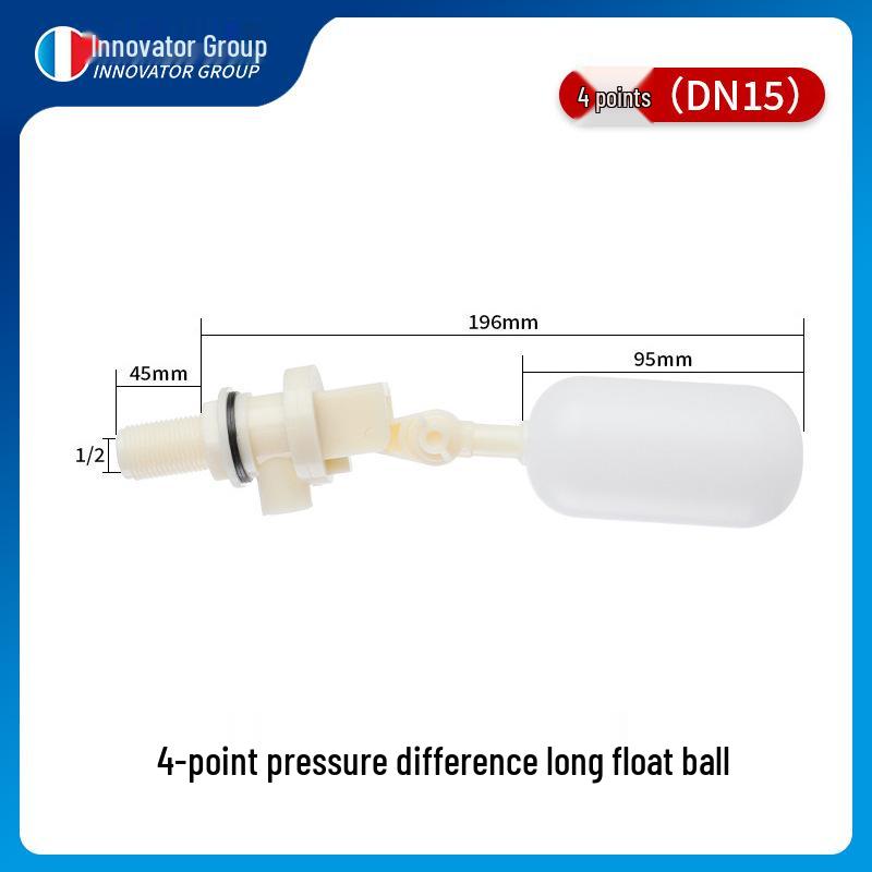 Adjustable Plastic Float Valve for Household Water Tank, Fish Tank, Glass Water Tower, Pond, and Car Wash.