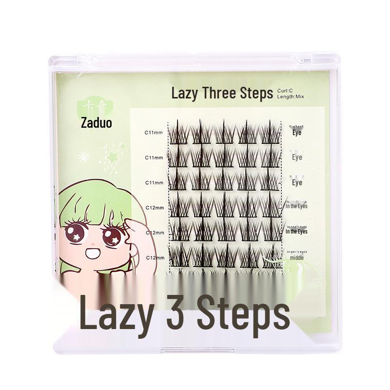 

Kaqiduo Легкие трехступенчатые сегментные накладные ресницы для начинающих - Быстрое нанесение в стиле манга.