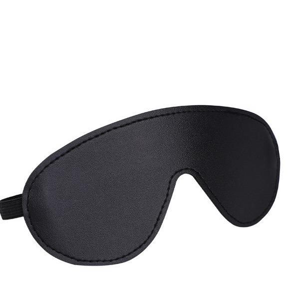 Blackout Leather Eye Mask: Erotic Sleep Mask & Adult Toy for Men and Women