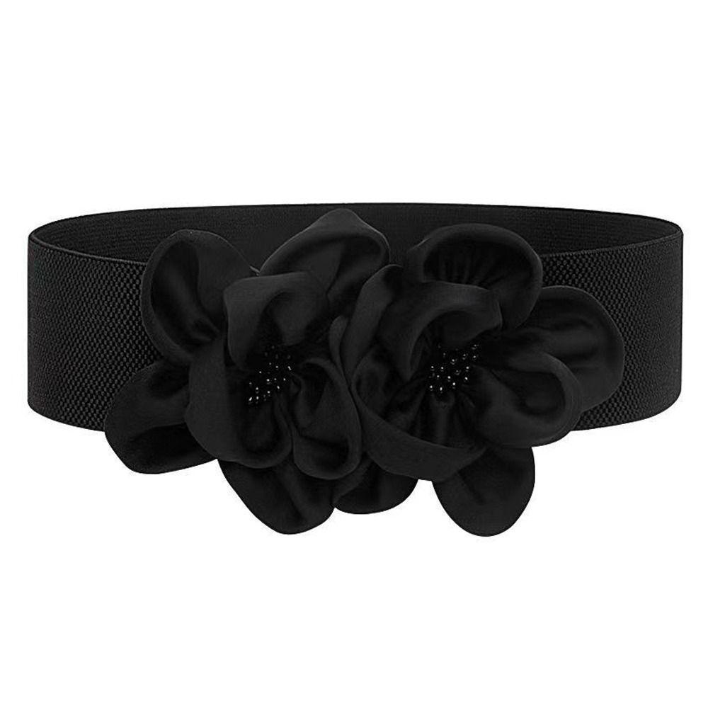 

Floral Large Flowers Waistband Chic Ladies Dress Cummerbands Skirt Dress Coat Decor Accessories хакі