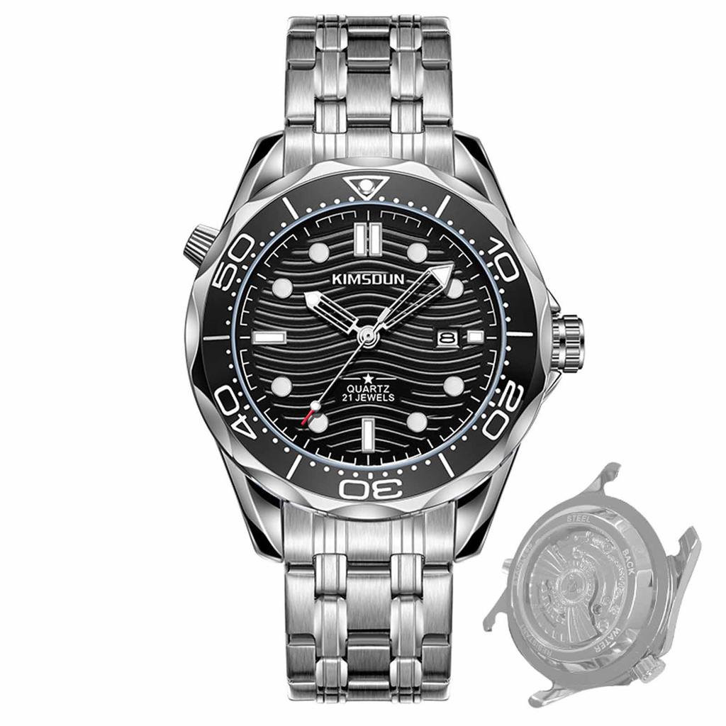 Men's Waterproof Luminous Running Alarm Clock Watch