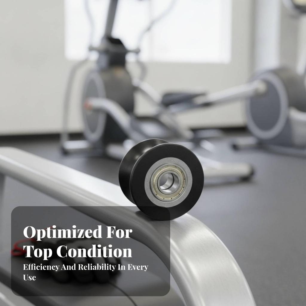 Aluminum Pulley Wheel 70 Mm Grooved Roller Elliptical Bearing