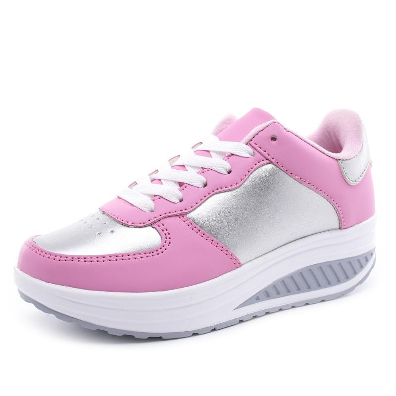 

Outdoor Women Shoes Fly Woven Leather Shoes Sports Rocking Shoes Student Sponge Cake Shoes Thick Sole Comfortable And Versatile 35
