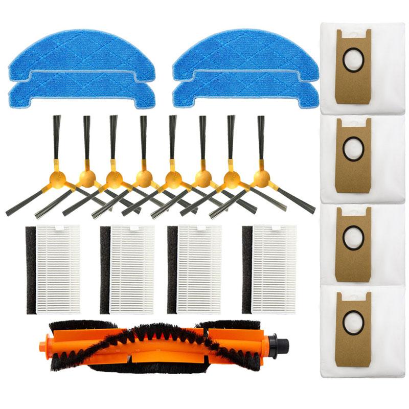 For ABIR K30 K20 X9 Liectroux LILIN X6 Robot Vacuum Cleaner Parts Main Roller Side Brush HEPA Filter Mop Cloth Rags Dust Bags