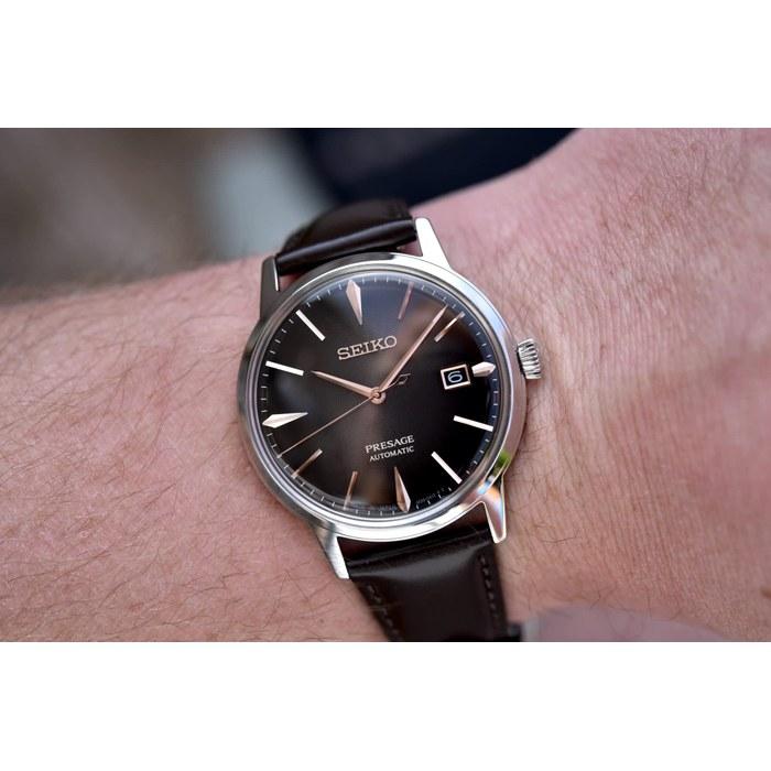 Seiko Presage Cocktail Time Irish Coffee SRPJ17J1, Gray & Light Black, Strap