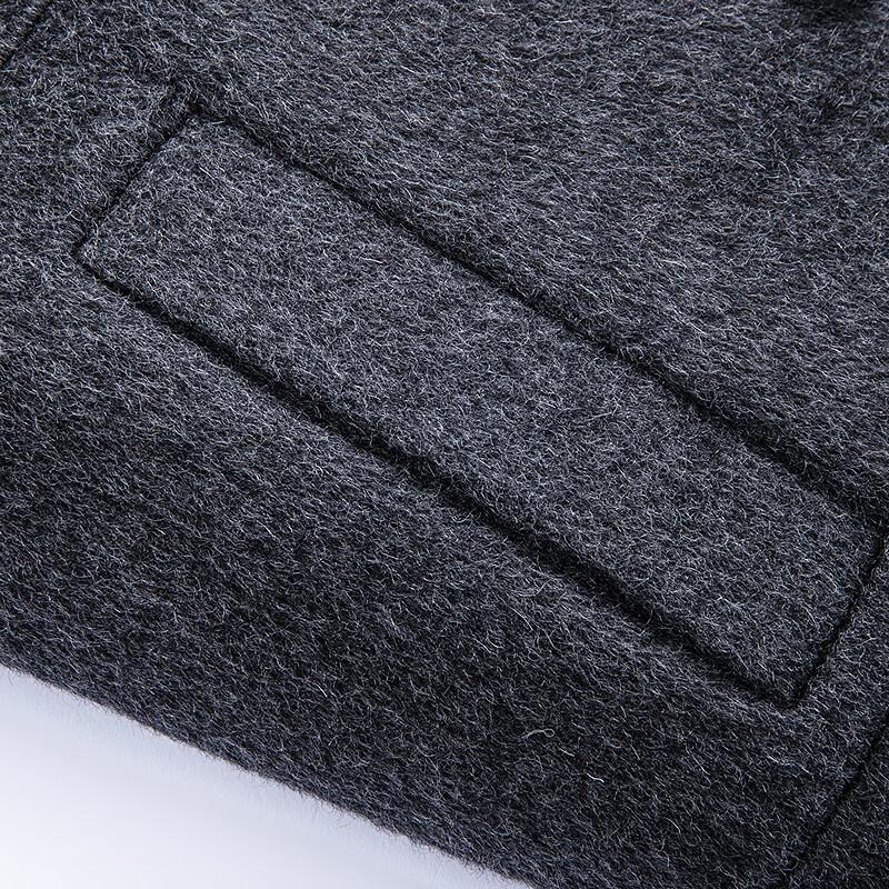 FAPAI Men's 100% Sheep Wool Long Loose Fit Overcoat