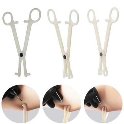 2/3Pcs Profession Acrylic Disposable Body Piercing Plier Plastic Clamp Body Ear Lip Navel Nose Tongue Eyebrow Piercing Forcep Tool