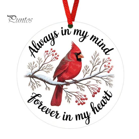 Acrylic Round Pendant Decorations 2D Christmas Hanging Ornaments, Santa Snowflake Reindeer Festive Party Supplies for Tree Decorations, Reusable