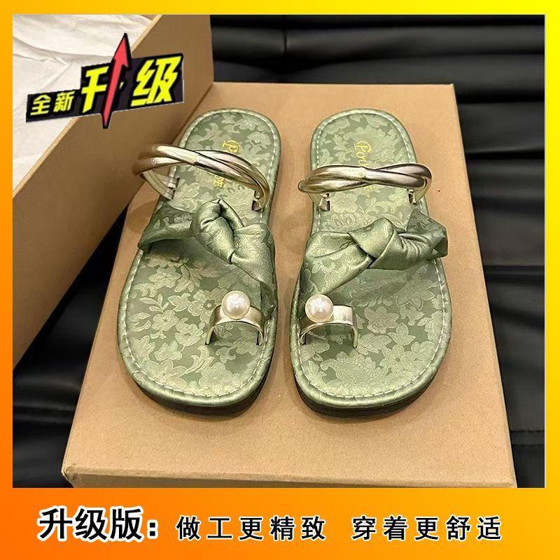 

Flat-bottomed fairy with skirt sandals new Chinese-style national set of toe slippers women s summer wear 2025 new models 42