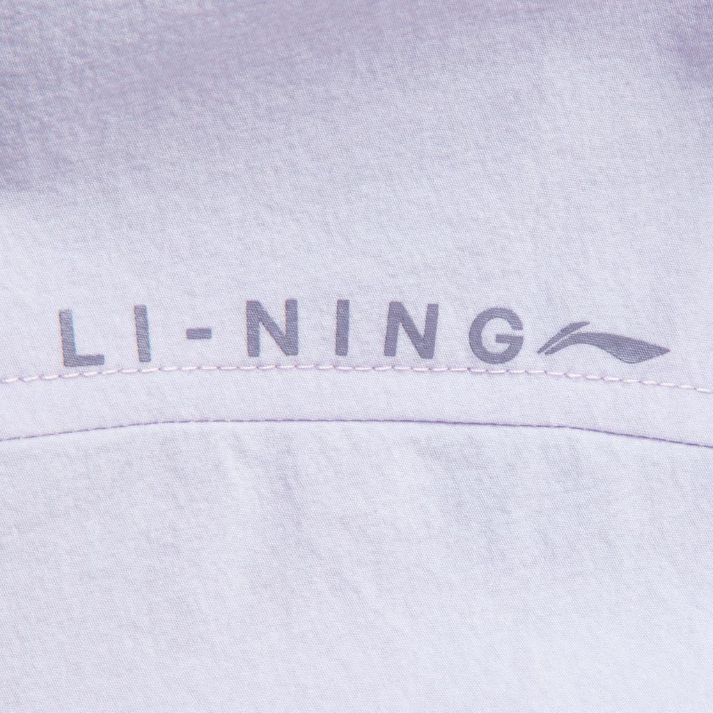 Li-Ning Comfortable Casual Minimalist Solid Color Sports Hooded Zip Windbreaker Women Outerwear Sea-Salt-Purple AFDVE68-8