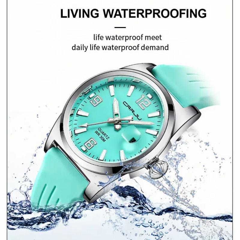 Herrenmode Sportuhr Wasserdicht Leuchtend Damen Quarz Armbanduhr Mehrfarbiges Zifferblatt Kalender Armbanduhr