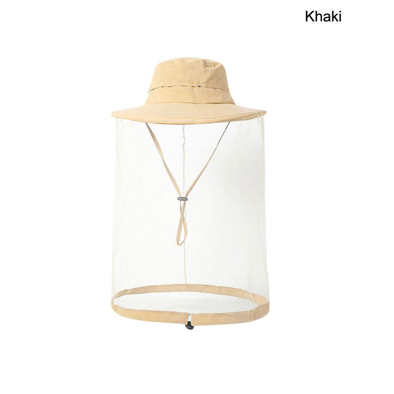 Men's Bucket Hat with Net Mesh For Solid Breathable Fishing Hat Outdoor Sports Fishing Gardening