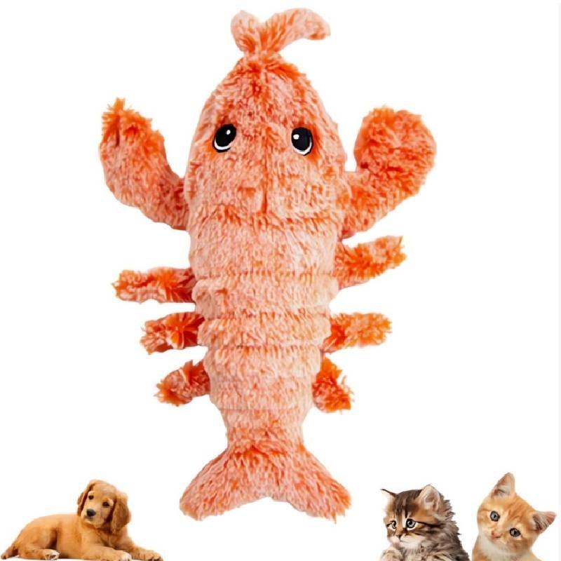 Dog Lobster Floppy Toys Plush Jumping Interactive Toy Motion Chew Pet Play
