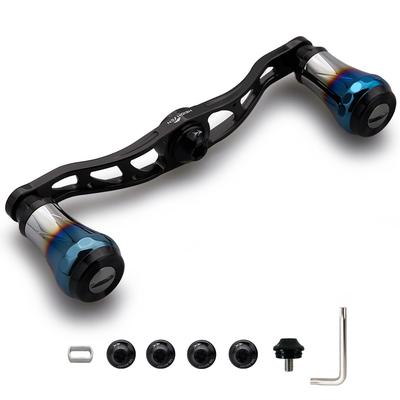HEIGHTEN Bait Reel Handle for Abu Aviation Aluminum Aurora Series V2.0 90mm/105mm/115mm Shimano, Daiwa, Garcia, (V2.0-105mm - Black) (0123)