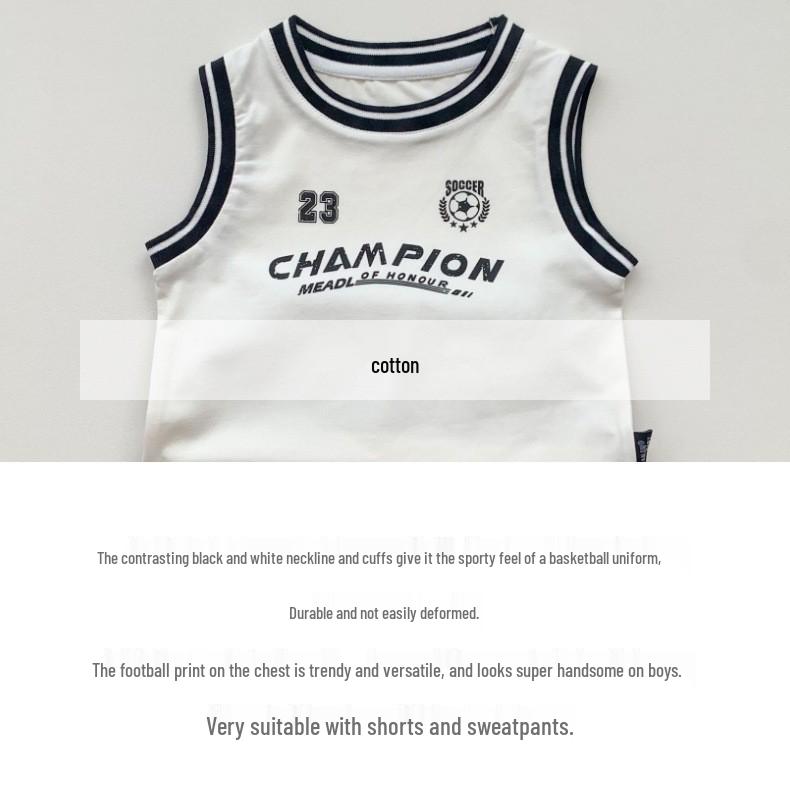 Infant & Toddler Breathable Sleeveless Basketball Print Vest (0-3 Years) - Summer Lightweight Sports Tank